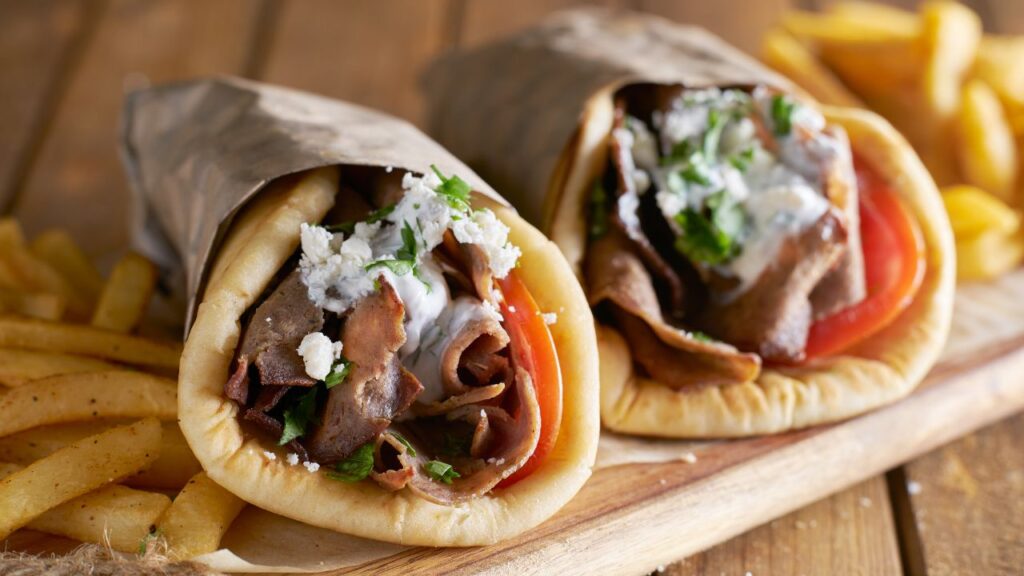 pita Mediterranean street food-For those who enjoy the rich and savory taste of lamb, lamb gyro pita is a must-try. Tender slices of marinated and slow-roasted lamb are nestled in warm.