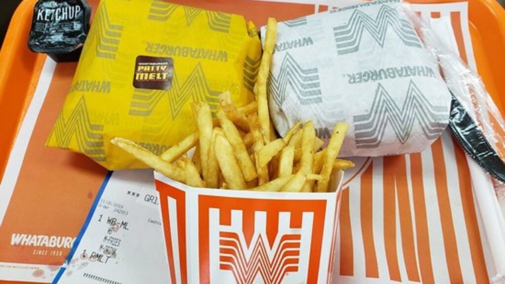 Whataburger's signature burger with fresh ingredients.