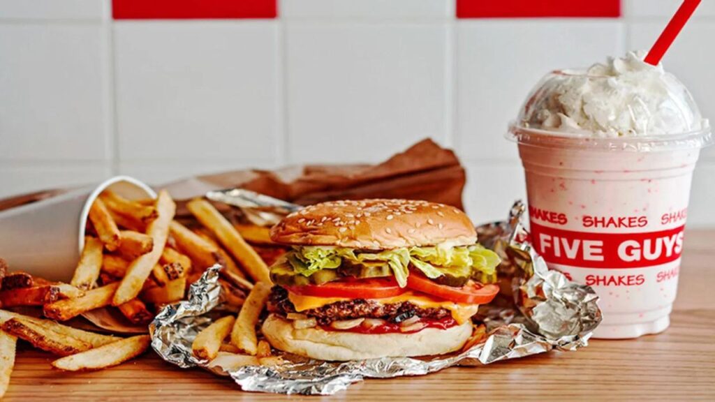 Five Guys store - a popular burger joint in the US.